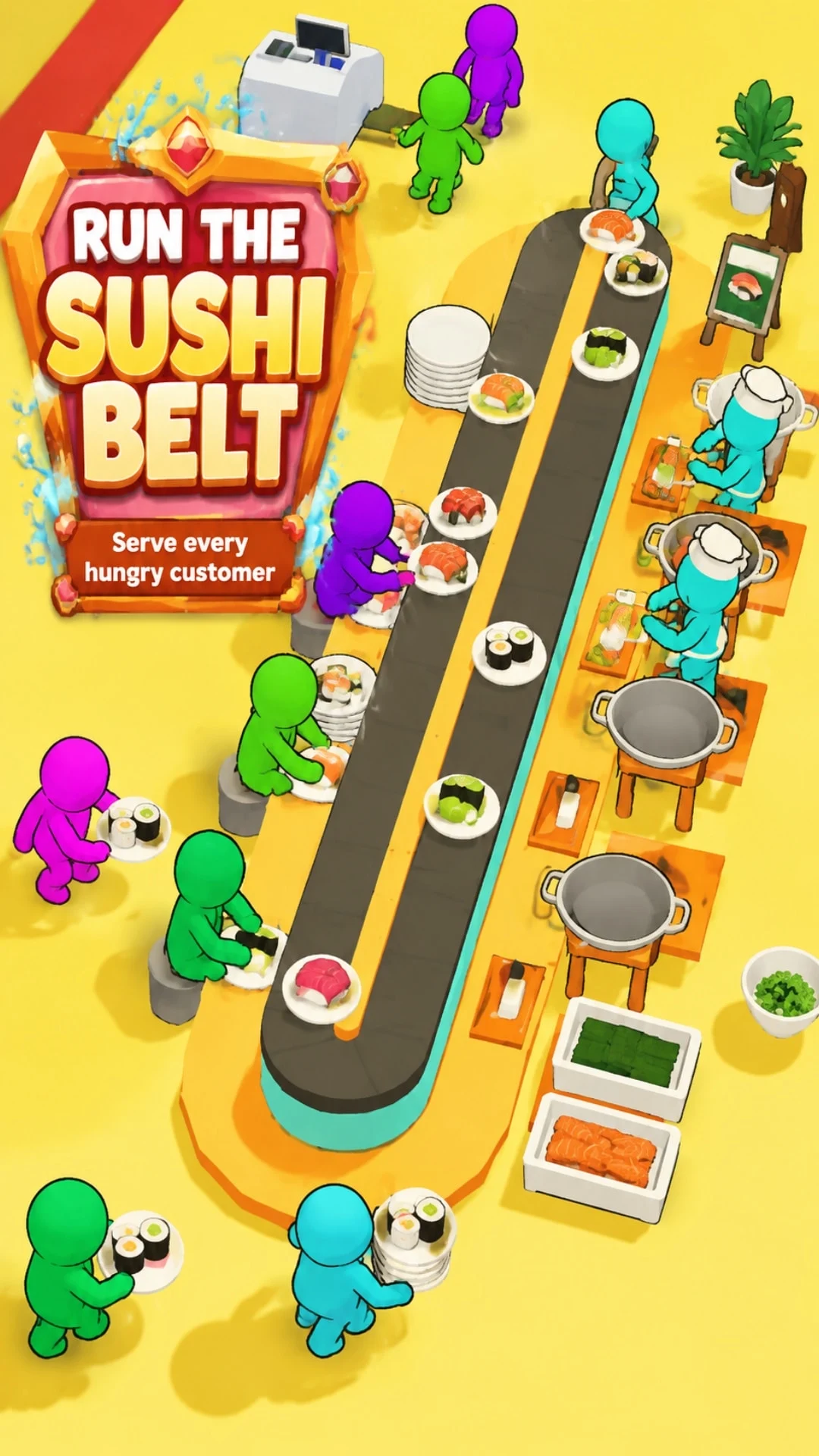Fast-paced sushi service game